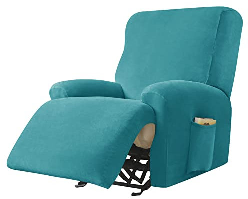 SCLOBO Recliner Cover, Recliner Stuhlhussen, Recliner Sofa Überzug für 1 2 3 Sitzer, High Stretch Recliner Protector Cover (Petrol, 1 Sitzer)