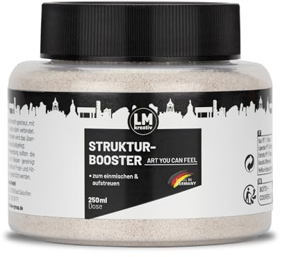 LM Strukturbooster 300g - Sand - Ermöglicht in LM Strukturpaste fein & Smooth bis zu 2 cm und höhere Strukturen. Perfekt für greifbare 3D Textureffekte. Optimal bis Mischverhältnis von 1:1
