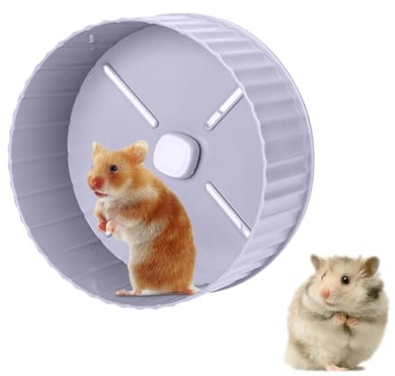 FineInno 6.7in Leise Hamster Rad - Silent Laufräder für Zwerghamster, Chinchilla, Mäuse & mehr - Grau