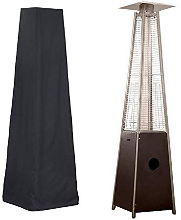 Funda Calentador Exterior, Cubierta Protectora para Calentador de Patio de Pirámide Longitud Completa, Resistente al Agua y Viento y Polvo Funda para Estufa de Terraza Oxford 210D, 221 x 61 x 53 cm
