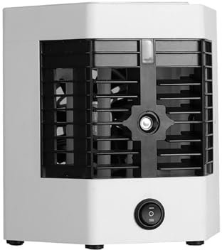 predolo Aire Acondicionado portátil, Ventilador de refrigeración por Agua, Ventilador eléctrico de Escritorio, Ventilador Enfriador de Aire evaporativo, 1 Recipiente de Agua