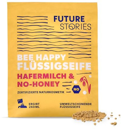 Future Stories Pulver für flüssige Handseife - mit Aloe Vera, vegan - 1 Sachet (1x 20 g) ergibt 260 ml, Hafermilch, No-Honey