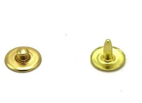 100 ensembles de rivets en laiton de 9.5mm pour placage de jeans, bouton de jean antique, clou-or