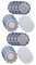 Hoement 24pezzi Piatti Di Carta Decorativi Porcellana Blu e Bianca Forma Di Fiore Perfetti Per Dessert Appetizer e Feste Di Nozze Elegante Per Eventi Speciali