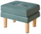 YMYNY Fußhocker, Kunstleder Ottomane, Weiche Hocker Oberfläche Abnehmbar, Klettverschluss Design, Moderne und Hocker für Schlafzimmer Wohnzimmer 41.5 x 31.5 x 32CM Grün HBD041GR