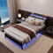 Airfish Single Bed Frame Metal Bed Frame with LED Bed Storage and Steel Slat Support,Modern Style 140cm