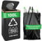 Botellas de depósito de 100 litros con tapa, grandes botellas de depósito con bolsa de transporte, recipiente vacío y almacenamiento de vidrio usado, colector de botellas con agujero para cocina,