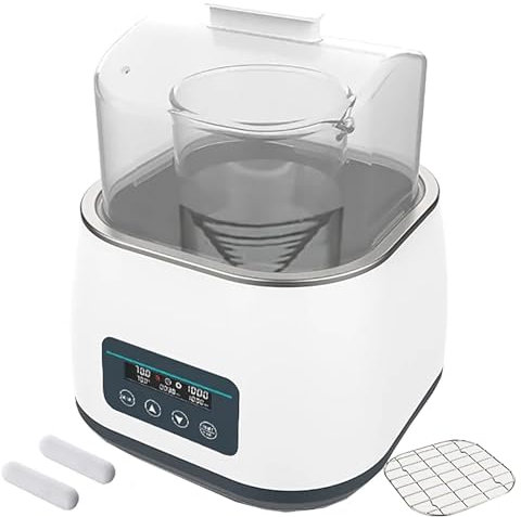 GplHAIN 2-In-1 Lab Equipment (100-1200rpm), Magnetic Stirrer + Heating Water Bath, With Digital Display-Timer, Dry Boil Protection, Can Hold 3l Flask Or 2l Beaker