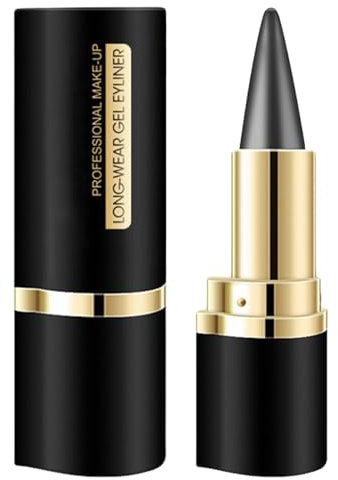 Ayky Long Wear Gel Eyeliner | Natürliche schwarze Eyeliner Creme | Eyeliner wasserfest, wischfest | Wasserfester, langlebiger flüssiger Gel-Liner-Eyeliner-Stift | Smokey Eye Liners Lidschattenstift