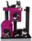 Gothic Cat Tree with Coffin Cat Bed 30.31 Black Cat Tower Ideal for Cats of Medium Sizes with Spacious Condo, Scratching Posts, and Hanging Ball Perfect for Halloween Decor