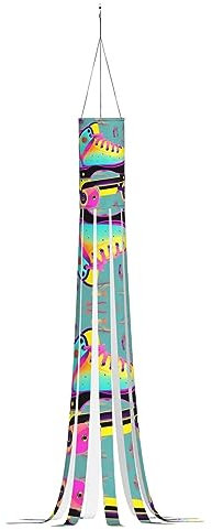 Bunte Rollschuhe, 150 cm, Halloween-Windsäcke, Dekoration, langlebige Outdoor-Dekorationen, hängende Windsäcke