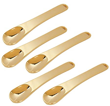 COLLBATH Ensemble D'outils De Beauté 5 Pièces Cuillères À Crème Pour Les Yeux En Alliage De Zinc Pour Les Yeux Anti- Design Compact
