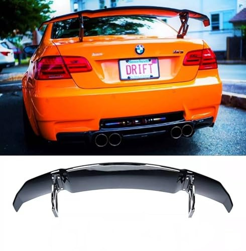 For Auto Perfectionists UK Rear Big Racing Drift Spoiler Compatible With BMW M3 E92 3 Series 2004-2012 ABS Gloss Black