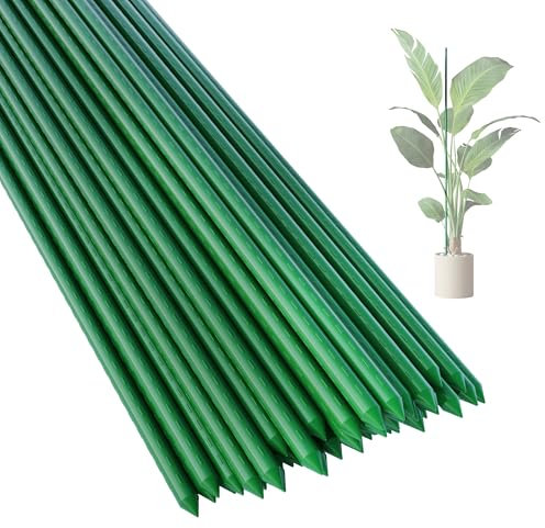 PROWORX Gartenpfähle, 91,4 cm, 91,4 cm, stabile Stahlkunststoffbeschichtete Stäbe für den Außenbereich, Klettern, Tomaten, Bäume, Gurken, Bohnen, 50 Stück
