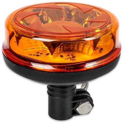 AUTOXBERT LED Rundumleuchte Warnleuchte, 4 Blinkende und 2 Rotierende Muster 12V 24V Orange für Landwirtschaftliche Anhänger Auto Traktor LKW PKW Schulbusse Nutzfahrzeuge Bagger