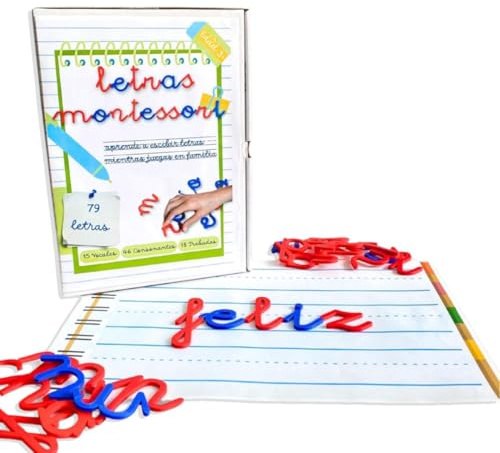 MFS MYFUTURSHOP Montessori-Buchstaben, kleine Schulalphabet, Lernen, Lesen und Schreiben, Spaß zu haben, pädagogisches Alphabet für Kinder von 3 4 5 und 6 Jahren (klein)