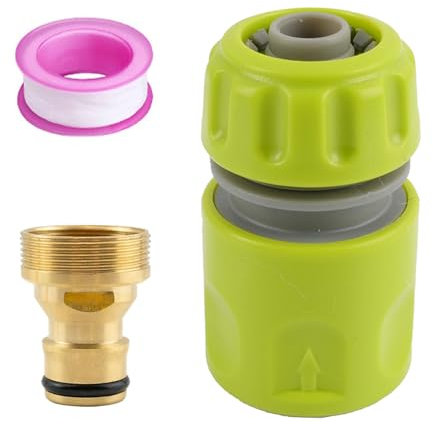 HAFRILY Garden Hose Tap Connector Universal Tap Connector 22mm Female 24mm Male Threaded Mixer Tap Hose Connector for Garden Outdoor