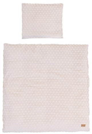 roba Babybettwäsche Frosty Almond 80 x 80 cm - 2-teiliges Bettwäsche Set für Babys - Bio Baumwolle - GOTS und Oeko-Tex 100 zertifiziert - Beige