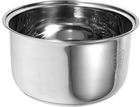 Mobestech Stainless Steel Rice Cooker Inner Pot Nonstick Cooking Tank Replacement for Various Rice Cooker Brands Easy to Clean and Maintain for Home and Office Use