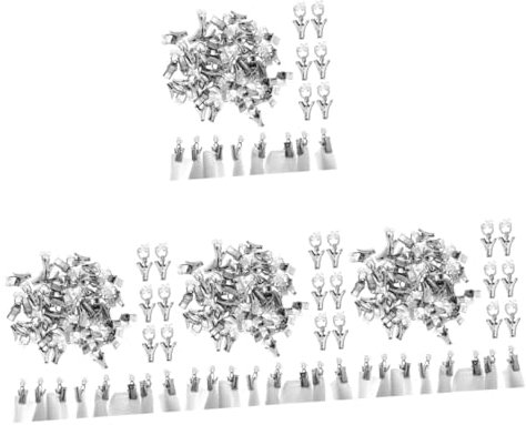 NUOBESTY 4 Sätze Teiliges Gardinenhaken Robuste Vorhangklammern Für Sanftes Gleiten Installieren Für Duschvorhänge Langlebige Gardinenzubehörteile 50 Stück * 4