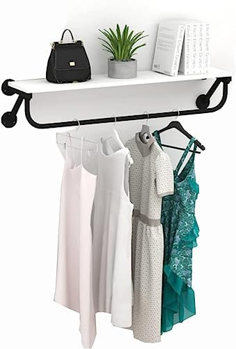 Porte-Manteau Mural pour vêtements, pour Chambre ou Boutique (B, 120 cm)