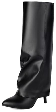Asterisco Donna Stivali Alti Tacco a Spillo Tacco Alto con Cerniera Appuntito 240842 Nero Numero 43 EU/45Cn