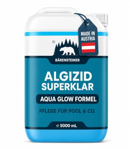 Bärensteiner Algizid Superklar 5L Poolklar | Algenvernichter & Anti Algenmittel | Flüssiges Algizid mit Klareffekt für Pool & Whirlpool gegen grünes Wasser