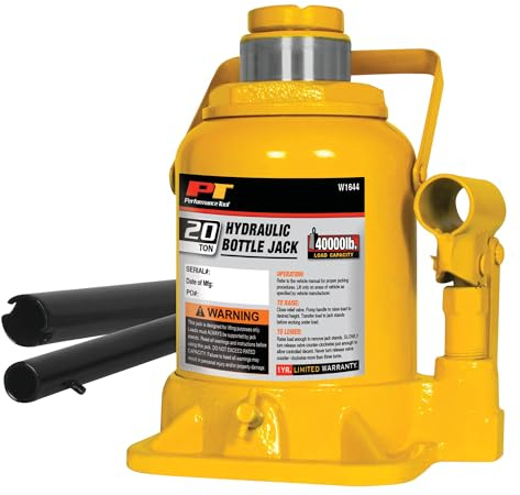 Performance Tool W1644 20 Ton (40,000 lbs.) Heavy Duty Shorty Bottle Jack