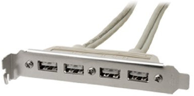 sourcing map USB 2.0 9 Pin Header to 4 Ports Adapter Panel Cable, 2 Port USB 2.0 Motherboard A Female Slot Plate Adapter Rear Panel Header Cable with Bracket
