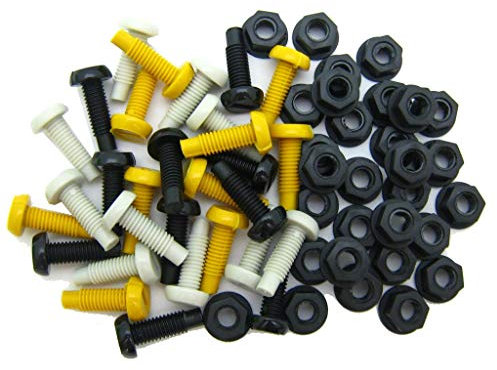 All Trade Direct 30 Pk Mixed Colour Plastic Number Plate Bolts & Nuts