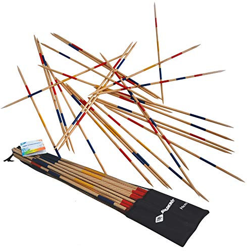 Schildkröt Juego de Mikado, la Versión Gigante del Juego Clásico, 25 Palos, 90 cm de Longitud, Fabricado con Madera Certificada FSC, en una Bolsa Resellable, 970110