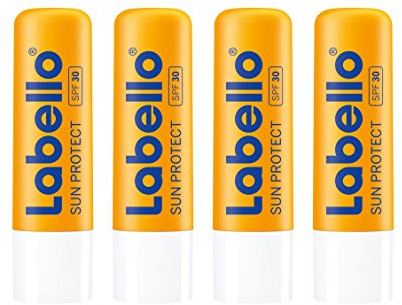 Labello Sun Protect Lippenpflegestift mit Sonnenschutz (LSF 30), 4er Pack (4 x 4,8 g)
