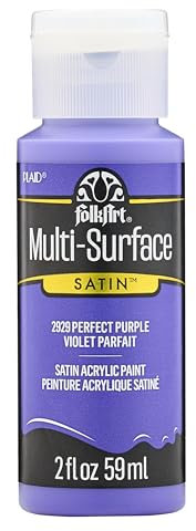 FolkArt 2 oz Multi-Surface Acrylic Paint, Perfect Purple, 2 Fl Oz (Pack of 1)