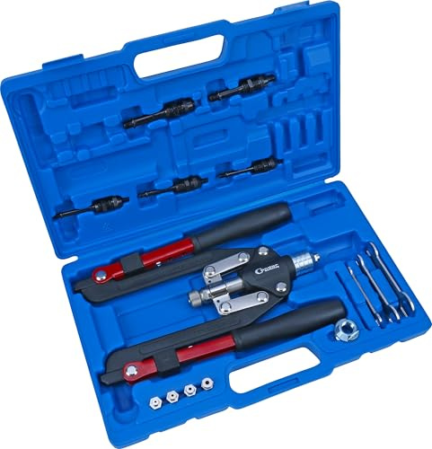 Condor Werkzeug 5760 | Nietzangen-Satz | 15-tlg. | Nietmutternzangen-Satz für Nieten ø 3.2-6.4 mm + Nietmuttern M4-M10