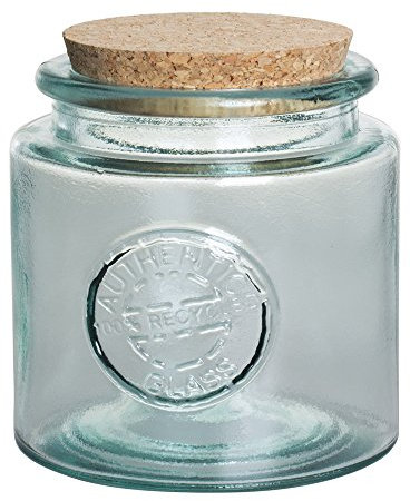 Authentique Bocal en verre recyclé avec bouchon en liège Couvercle 500 ml