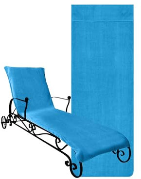 Dyckhoff Schonbezug mit Kapuze für Gartenstuhl oder Gartenliege 270.1158, Gartenliege, blau