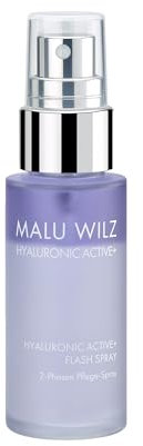 Malu Wilz Hyaluronic Active + Flash Spray 30 ml I Erfrischende Skincare Gesichtspflege-Serum mit Hyaluron-Wirkstoff-Formel mit Dual-Effekt I Booster I Vegan