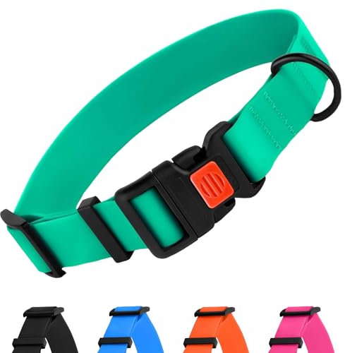 CollarDirect Collier Chien Imperméable Ajustable – Silicone & Plastique, Anti-Odeur, Facile à Nettoyer, Boucle Sécurité – pour Petits, Moyens et Grands Chiens