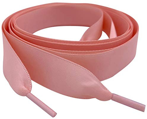 My Ribbon Laces Lacets de chaussures en ruban satiné couleur or rose, idéal pour baskets, chaussures et bottes, Rose Gold Blush, 120cm/ 47 inches