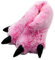 Millffy pantoufles drôles Grizzly ours peluche fourrure griffe patte pantoufles tout-petits, enfants et adultes chaussures de Costume (Large - (Taille des femmes), Tigre rose)
