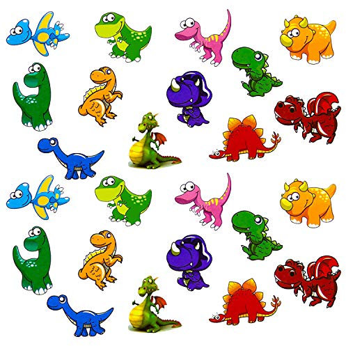 Oblique Unique® Kinder Dino Sticker Set Farbenfrohe Dinosaurier Aufkleber zum Spielen Basteln Spielspass Kindergeburtstag