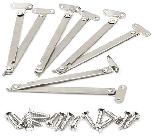 Pxyelec Lot de 4 charnières de meuble en acier inoxydable pour portes d'armoires et armoires de cuisine