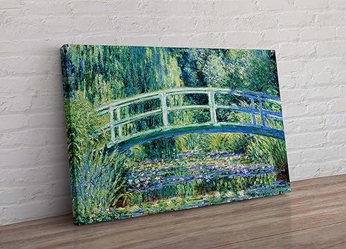 CLAUDE MONET Japanese Bridge Water Lily Pond Giverny France Framed Canvas Wall Art Picture Print Home Living Room Dining Room Decor