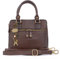 Catwalk Collection Handbags - Damen Leder Umhängetasche - Handtasche Mittelgroß - Henkeltasche mit Abnehmbarem Schultergurt - VICKY - Braun