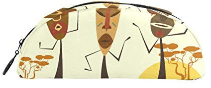FANTAZIO Stifteetui für Ggirls Afrikanische Masken Make-up-Tasche