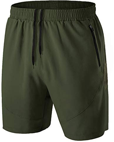Kyopp Kurze Hosen Herren mit Reißverschlusstasche Schnell Trocknend Sporthose Leicht Atmungsaktiv Sport Shorts