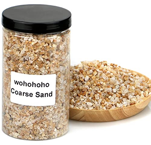 wohohoho 2.2lbs Coarse Silica Sand, Natural Mini Decorative River Rocks, Succulent Cactus Carnivorous Plant Mix Bonsai Pumice Soil Cover, Top Dressing Sand for Cacti Terrarium Aquariums Vase