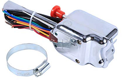 Blinkerschalter,Yctze Chrom Blinkerschalter 12V für Blinkerschalter Oldtimer Traktor Oldtimerblinkerschalter Steuerung Street Rod für Ford für Blinkerschalter Universal Blinkerschalter Univer