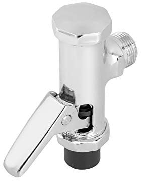 ADGO Druckspüler wc 3/4 zoll Silber Spülen Automatisches Urinal druckspüler Toilettenspülung drücker Anschluss Ventil Druckspüler WC Toilette Urinal Abschaltknopf Chrom