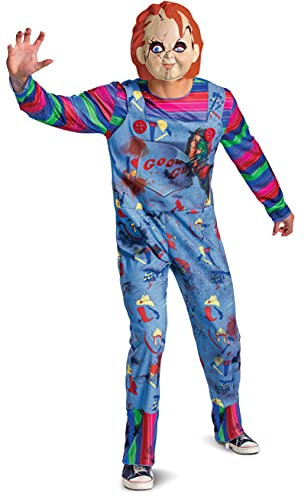 Disguise Chucky Deluxe Kostüm für Erwachsene, Mehrfarbig